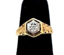 Vintage 10k Yellow Gold Diamond Ring
