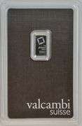 Pure .9999 fine Platinum 1 gram Valcambi bar in card with unique serial #