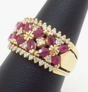 Ruby & Diamond Cocktail Ring