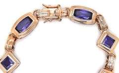 925 Sterling silver Synthetic Amethyst bracelet