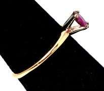 Gorgeous 14K Yellow Gold Ruby Gemstone Ring