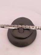 CERTIFIED 14K WHITE GOLD DIAMOND BANGLE BRACELET
