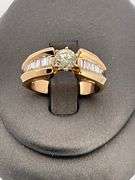 CERTIFIED 14K YELLOW GOLD AND DIAMOND RING