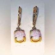 Dazzling 14 K Gold Plated 3.5 Ctw Welo Color Play Lab Simulated Opal Earrings