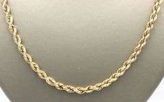 14kt Yellow gold Rope chain necklace