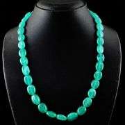 Beautiful Natural 315 Cttw Translucent Natural Mined From The Earth Emerald Necklace