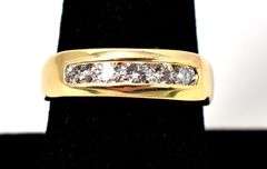 Charming 14K Yellow Gold Diamond Ring