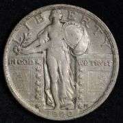 1920 Standing Liberty Quarter Choice AU Strong Detail, Near Mint Appeal