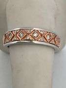 CERTIFIED BRAND NEW WHITE AND ROSE GOLD DIAMOND BAND / RING