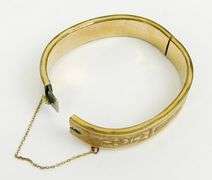 Antique Gold Filled Engraved Bangle Bracelet