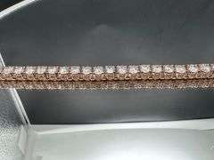 10K ROSE GOLD 14.50CT LAB GROWN DIAMOND BRACELET