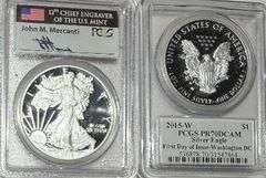 Mercanti Signed 2015 W PCGS PR 70 DCAM First Day of Issue.