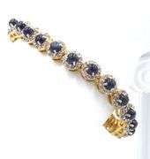 Breathtaking Brand New European 12.45CTW Round Cabochon-Cut Star Blue Sapphire & 4.09CTW Diamond Bra