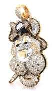 10kt Yellow gold 4.75ctw white and black diamond Scooby-Doo pendant