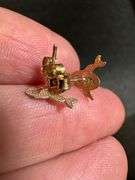 10K Yellow Gold Dolphin Earrings