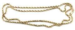 14kt Yellow gold 26-silk Rope chain necklace