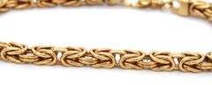 Popular Unisex 18K YG Byzantine Link Bracelet