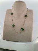CERTIFIED 14K YELLOW GOLD CLOVER NECKLACE