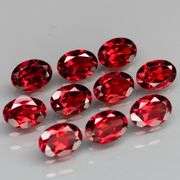 Outstanding color! 9.49ct real pinkish red Garnet set!!