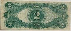 $2 Series of 1917 US Note. Fr 60