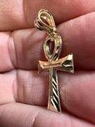 10K Yellow Gold Egyption Ankh Pendant
