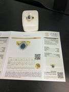 CERTIFIED 18K SAPPHIRE AND DIAMOND RING