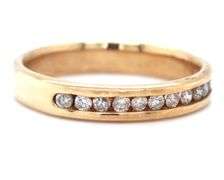 Useful 14K Yellow Gold Channel Set Diamond Band