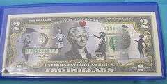 BANKSY *GIRLS* $2 BILL U.S LEGAL TENDER