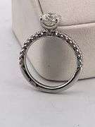 TACORI CERTIFIED 18K WHITE GOLD DIAMOND ENGAGEMENT RING