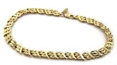 Tasteful 14K YG Diamond Cut Link Bracelet