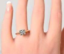 Lovely 14K Yellow Gold Approx. 0.28CTW Solitaire Diamond Ring