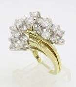 3.54CTW Diamond Cocktail Ring Made in 18k Gold