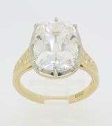 Certified Rare 5.51CT Antique Cushion Cut Diamond Ring