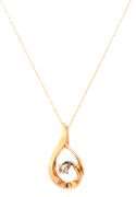 10kt Yellow gold 0.15ct diamond pendant on chain necklace