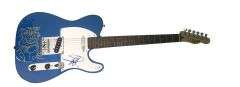 Iron Maiden Signed Fender Guitar w Hand Drawn Eddie Sketch