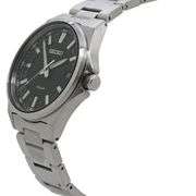 Seiko Men's Green Dial Stainless Steel Quartz Watch – 40mm Sport Style