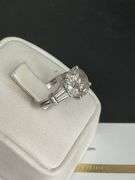 Wow! Certified 4+ CTTW Natural Diamond Ring set in Platinum