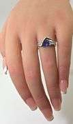 Stunning 14K White Gold Trillion-Cut Tanzanite Suite