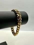 Huge 75.3 Gram Yellow Gold Plate Cuban Curb Link Bracelet