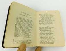 Miniature Scott's Marmion Silk Tartan Antique Book