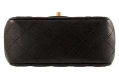 Chanel, Black Lambskin, Mini Sweet Camellia Flap Shoulder Bag