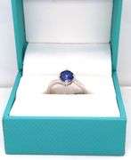 Lovely 1.45CTS Round Faceted Tanzanite Ring in Sterling Silver