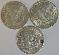 1921 P-D-S Morgan Silver Dollars in nice conditions