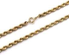 14kt Yellow gold Rope chain necklace