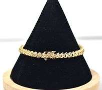 Brilliant 14K Yellow Gold Diamond Bracelet