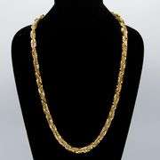 Huge 99.7 Gram 14 Kt Gold Plated Diamond Cut Rope Chain