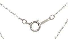 10kt White gold diamond heart shaped pendant on chain necklace