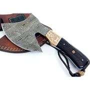 Hand Forged Damascus Steel Bearded Axe