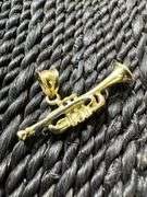 10K Yellow Gold Trumpet Horn Pendant