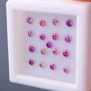 Collectors large sized 17 piece .63ct set of real Pink Diamonds!